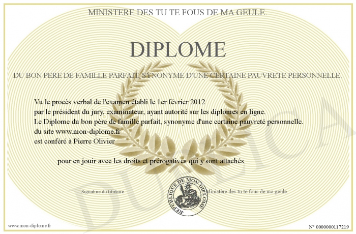 diplome synonyme